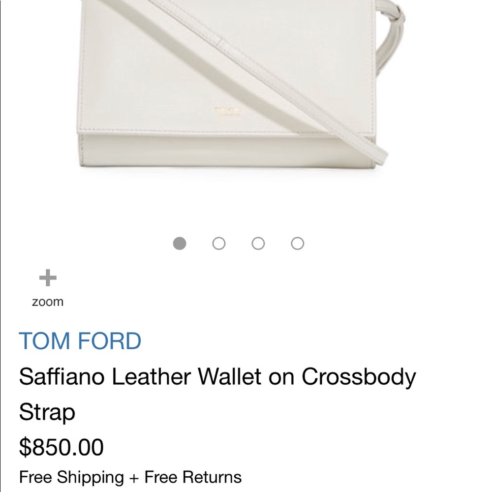 Tom Ford Leather Wallet on Crossbody Strap